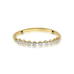 Złoty pierścionek 585 diamenty 0,045ct