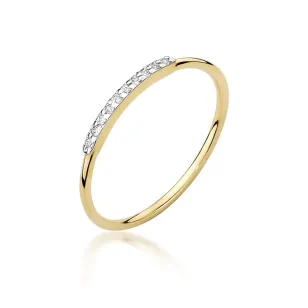 Złoty pierścionek 585 z diamentami 0,05ct