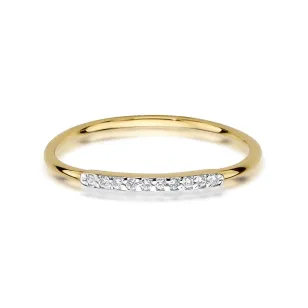 Złoty pierścionek 585 z diamentami 0,05ct