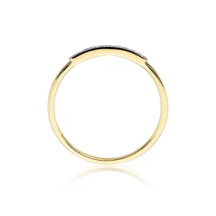 Złoty pierścionek 585 z diamentami 0,05ct