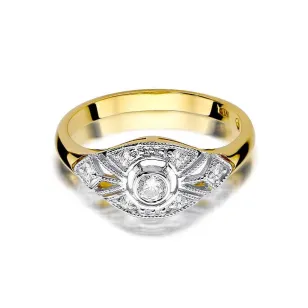 Złoty Pierścionek 585 z diamentem brylant 0,10ct