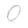Pierścionek złoty 585 białe złoto diamenty 0,05ct