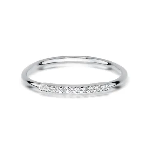Pierścionek złoty 585 białe złoto diamenty 0,05ct