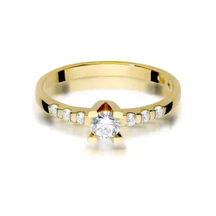 Złoty Pierścionek 585 z diamentem brylant 0,37ct