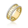 Szeroki pierścionek diamenty serca 0,98ct