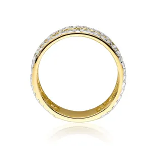 Szeroki pierścionek diamenty serca 0,98ct