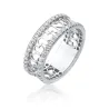 Złoty Pierścionek 585 Białe Złoto Serca Diamenty 0,98ct