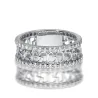 Złoty Pierścionek 585 Białe Złoto Serca Diamenty 0,98ct