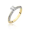 Złoty Pierścionek 585 Brylant Diamenty 0,46ct