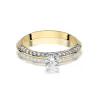 Złoty Pierścionek 585 Brylant Diamenty 0,46ct