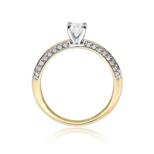 Złoty Pierścionek 585 Brylant Diamenty 0,46ct