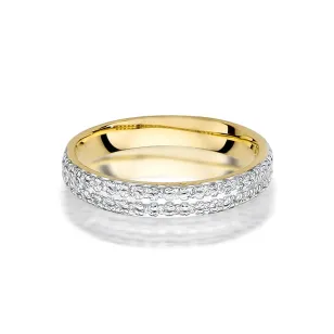 Pierścionek obrączka z diamentami 0,23ct