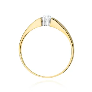 Pierścionek z brylantem złoty 0,08ct