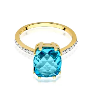 Topaz pierścionek złoty 3,00ct