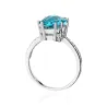 Topaz pierścionek z białego złota 585