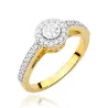 Złoty Pierścionek 585 Brylant Diamenty 0,37ct