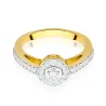 Złoty Pierścionek 585 Brylant Diamenty 0,37ct