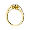 Złoty Pierścionek 585 Brylant Diamenty 0,37ct
