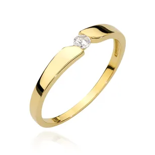 Pierścionek diament złoty 0,08ct