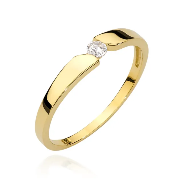 Pierścionek diament złoty 0,08ct
