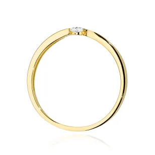 Pierścionek diament złoty 0,08ct