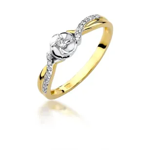 Złoty pierścionek z diamentem EY-420 0,12ct