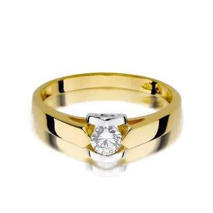 Złoty Pierścionek 585 z diamentem brylant 0,30ct