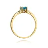 Pierścionek topaz diamenty złoto 585