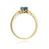 Topaz London blue pierścionek brylanty złoto 585
