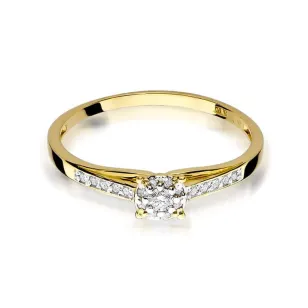 Złoty pierścionek z diamentem EY-34 0,13ct