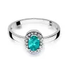 Szmaragd pierścionek białe złoto 585