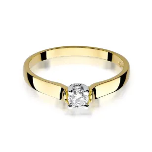 Złoty Pierścionek 585 z diamentem brylant 0,20ct