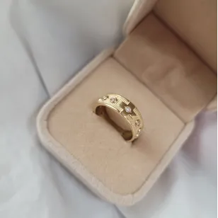 Goldring mit Strasssteinen SQUARE P2.1296 | ergold
