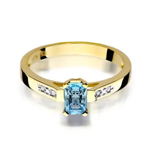 Złoty Pierścionek 585 z diamentem topaz 0,65ct