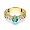 Złoty Pierścionek 585 z diamentem topaz 0,50ct
