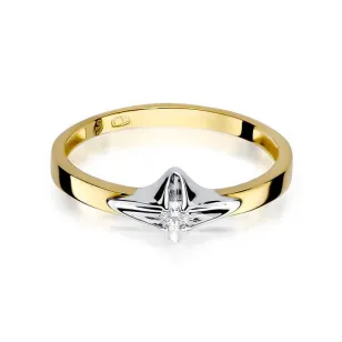 Złoty Pierścionek 585 z diamentem brylant 0,05ct