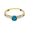 Pierścionek topaz London blue 585
