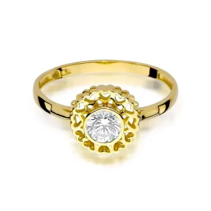Złoty Pierścionek 585 z diamentem brylant 0,30ct