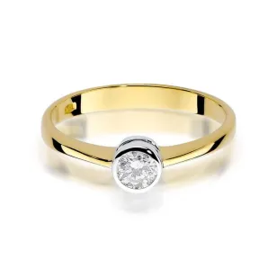 Złoty Pierścionek 585 z diamentem brylant 0,30ct