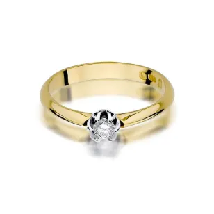 Złoty pierścionek z diamentem EY-134 0,10ct