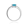 Pierścionek topaz London blue 0,50ct białe złoto