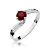 Pierścionek rubin 0,60ct brylanty białe złoto