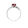 Pierścionek rubin 0,60ct brylanty białe złoto
