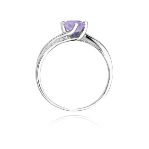 Złoty pierścionek tanzanit 0,50ct białe złoto