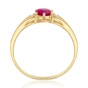 Gold Ring Zirconie Nur ein Smaragd | ergold