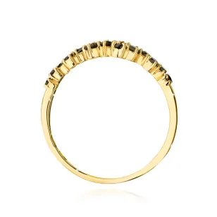 Pierścionek z czarnymi diamentami 0,33ct
