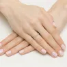 Pierścionek obrączka z diamentami 0,18ct