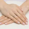 Pierścionek obrączka z diamentami 0,34ct