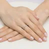 Pierścionek obrączka z diamentami 0,34ct białe złoto