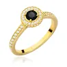 Pierścionek czarny diament 0,30ct